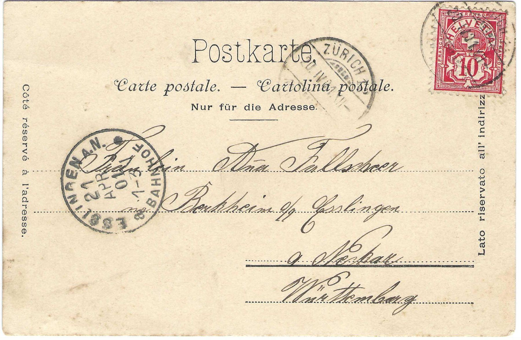 Cartoline postali: Zürich - Utoquai – Usato da Wildhaus venduto da Brunphil 1