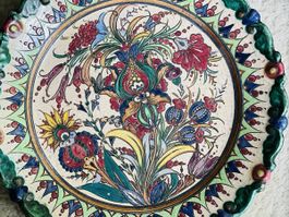 Plat en céramique ancien G. Giotto / M.S. Savino pièce Rare