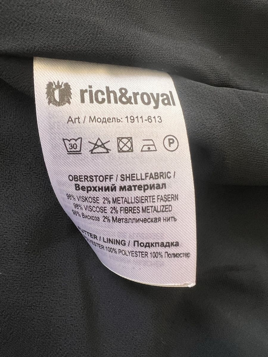 Rich & Royal Kleider: Kleid Rich&Royal, Gr. 34, schwarz mit Silber – Gebraucht aus Solothurn von Brini06 4