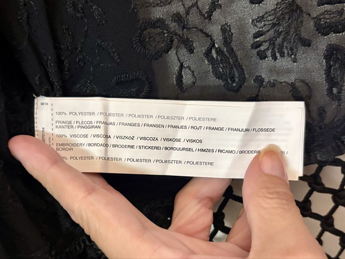 Arte internazionale: Caftan Mango schwarz Spitze Fransen – Nuovo (secondo la descrizione) da Baden venduto da Tiffany6878 4