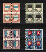 Pro Juventute 1922 im 4er-Block gestempelt ʘ