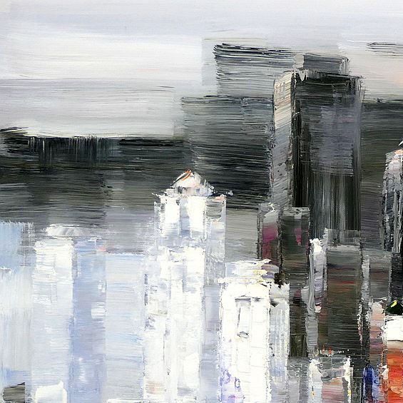 Reproduktionen & Neuware: Abstrakt New York Skyline im Winter II – Neu (gemäss Beschreibung) aus Larnaca von KunstDepot24 1