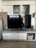 TV-Lowboard weiss-grau
