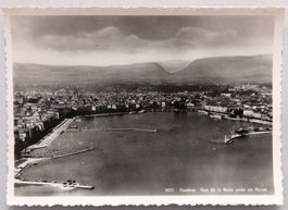 Genève - Vue de la Rade prise en avion