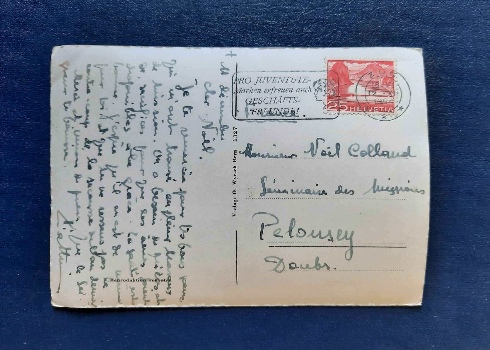 Cartoline postali: Ansichtskarte Menzingen, gest.1954 – Usato da Marly venduto da neu-adlerauge65 1
