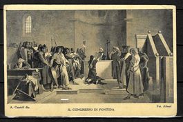 1918 Postkarte Giuramento Pontida 7 aprile 1167