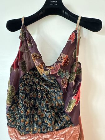Joseph top Samtpfau Muster Lila Grösse M