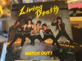 LIVING DEATH - WATCH OUT!..OG GER 1985 VG+/VG+ EP