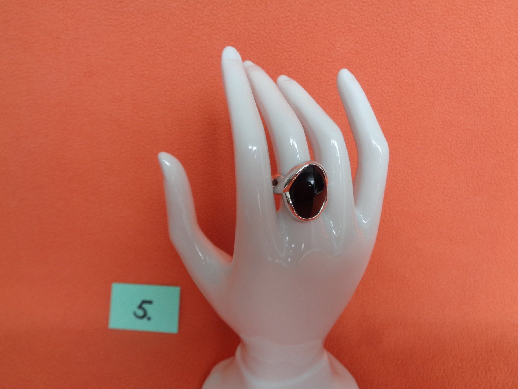 Anelli: Silberring mit Onyx - Sterling Silber 925 Grösse 57 – Nuovo (secondo la descrizione) da Chur venduto da omonia