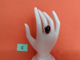 Silberring mit Onyx - Sterling Silber 925 Grösse 57