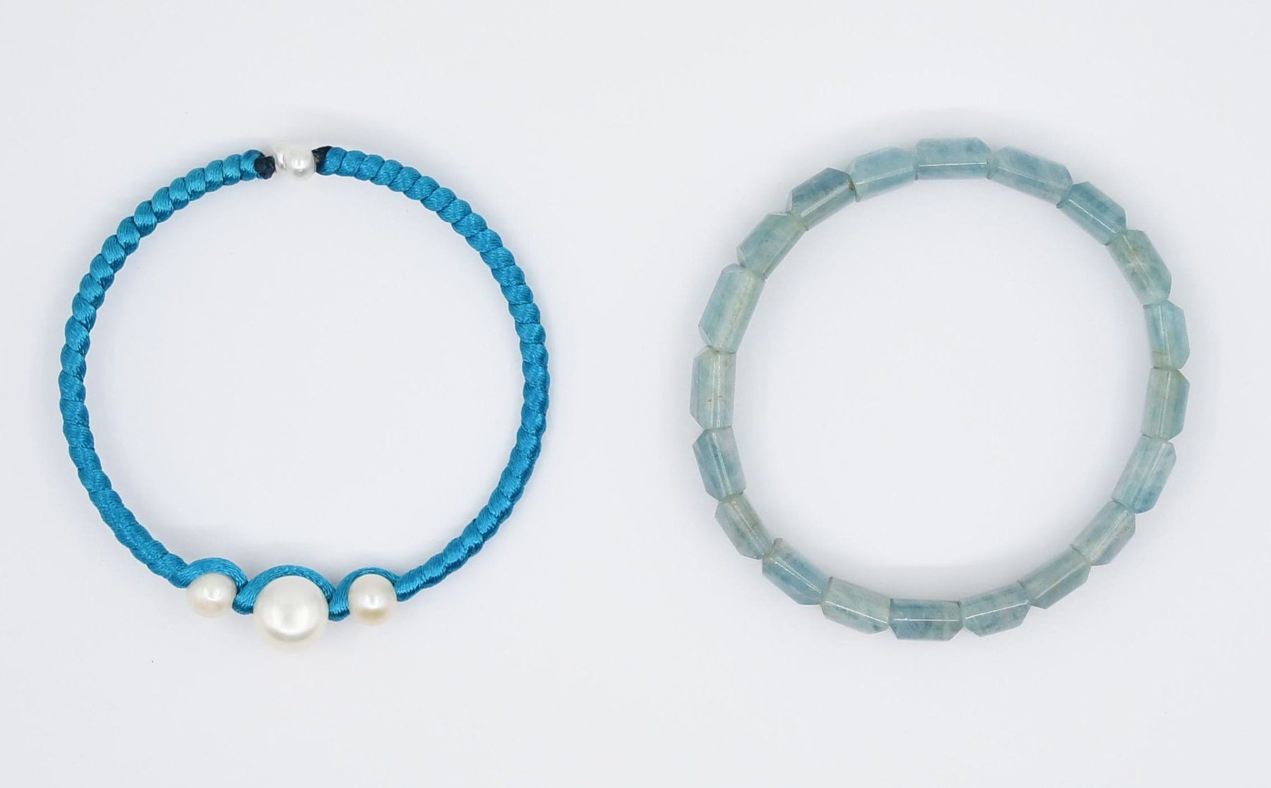 Bracciali & Braccialetti: 2 schöne  Armbänder, Süsswasserperle & Aquamarin – Usato da Dürnten venduto da pema28 4
