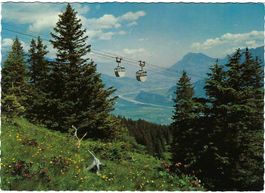 AK Luftseilbahn Bad Ragaz - Pardiel, gelaufen 1966