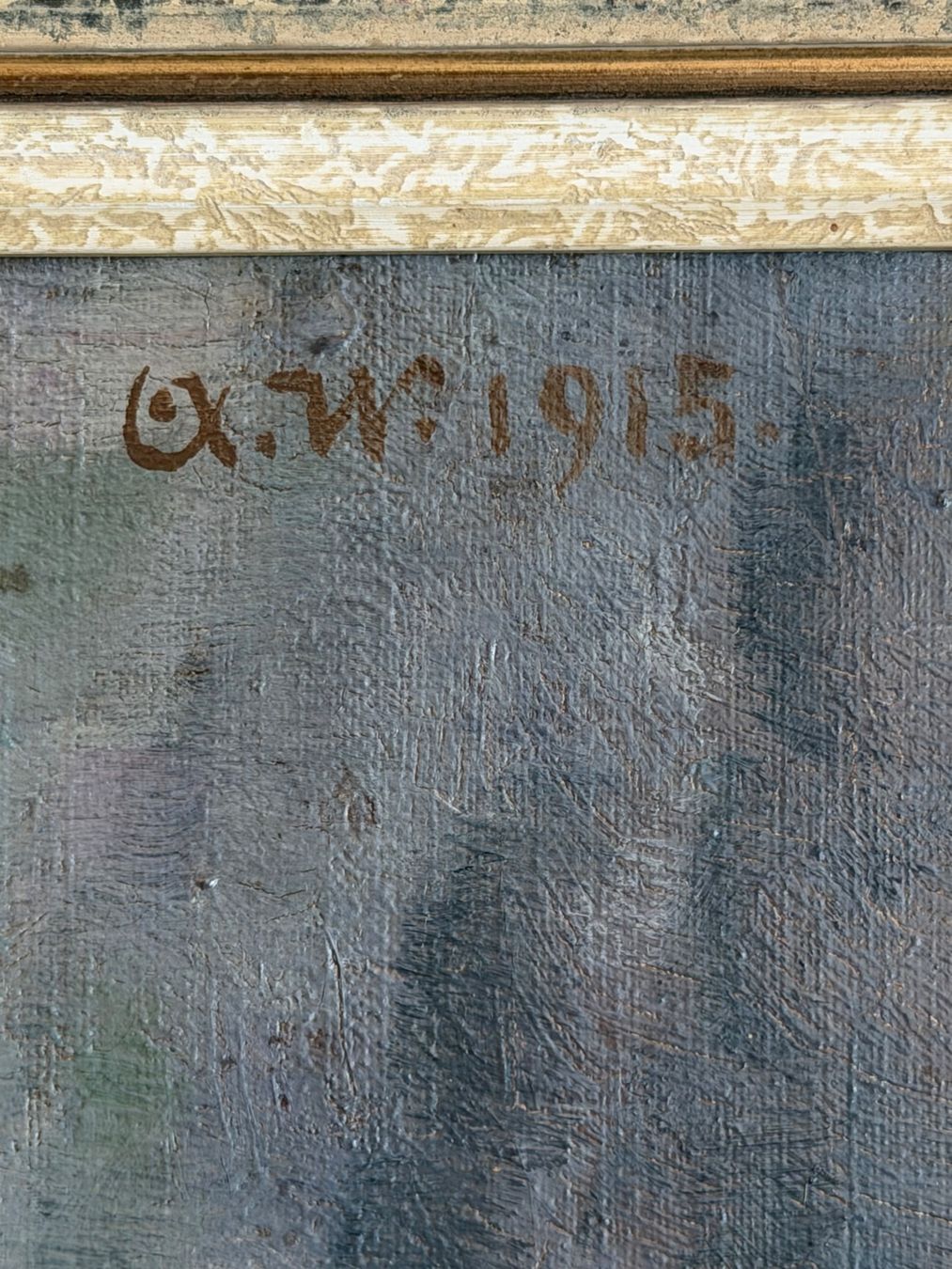 Gemälde: 1915 - AW ? Monogramm Original ÖlGemälde – Gebraucht aus Basel von PAUL_ART 6