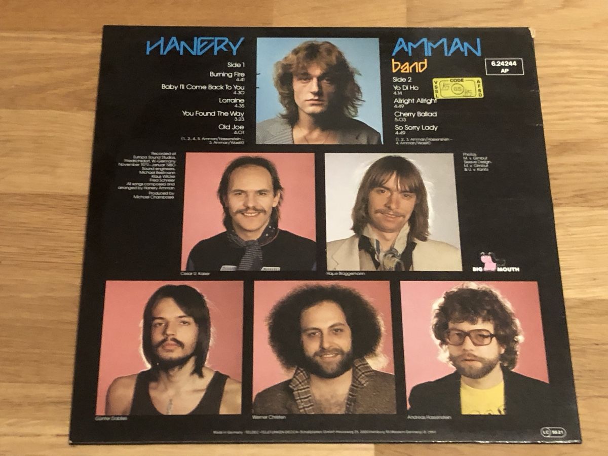 Schallplatten: Hanery Amman. 1980. burning fire – Gebraucht aus Faulensee von Mizuno06 1
