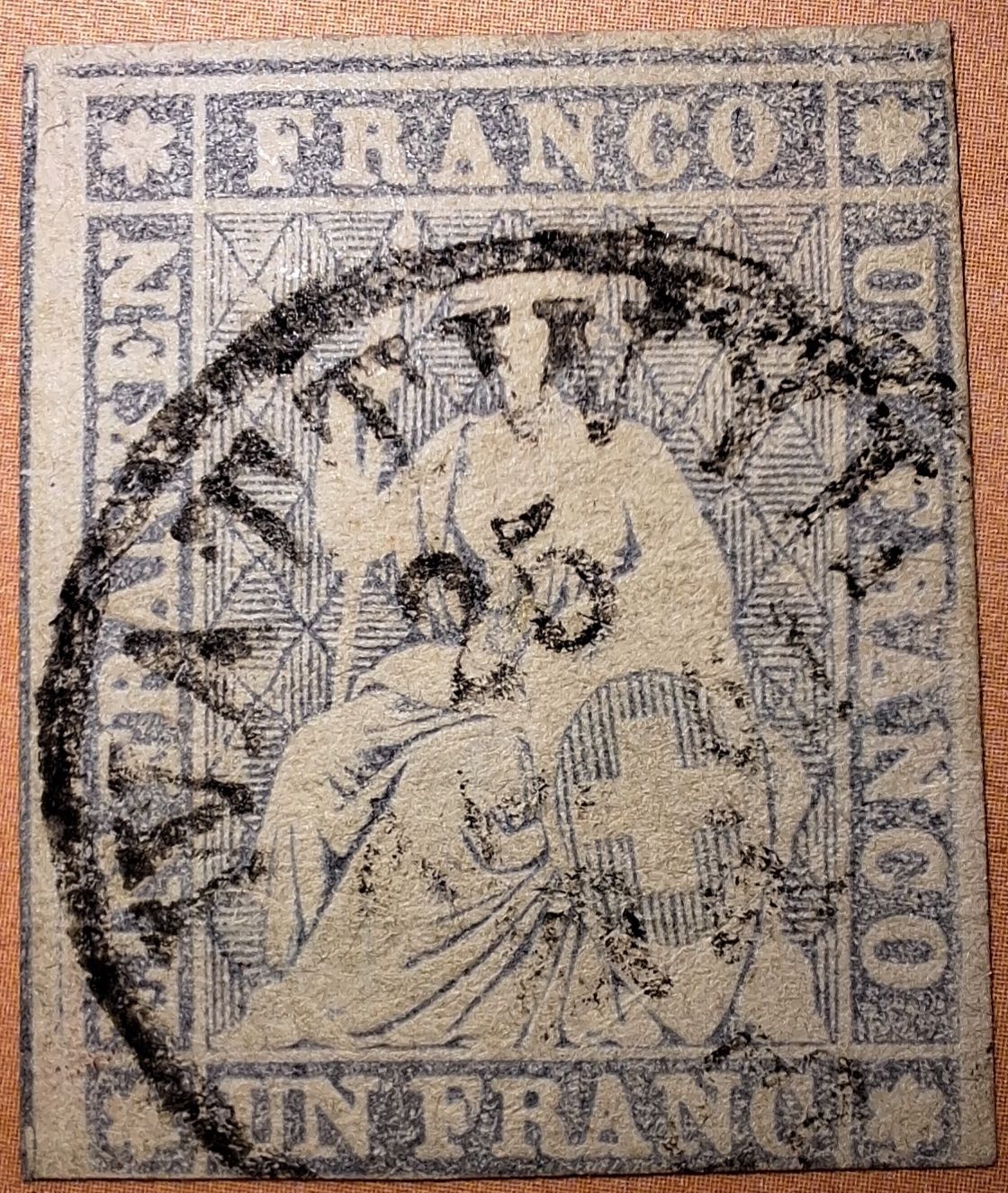 Tutti i francobolli: Strubel 27D mit Befund Kat. 1300.- – Usato da Balgach venduto da SIMEON27