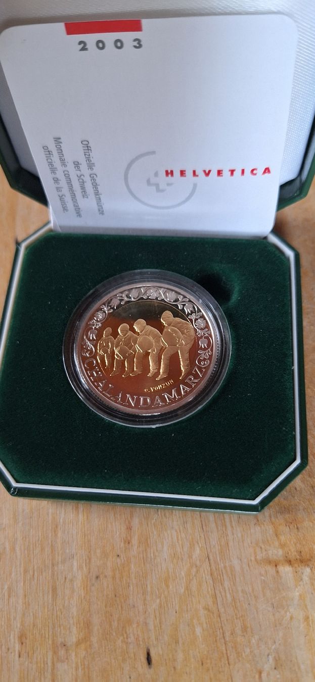 Alle Münzen: Pièce commémorative Suisse 2003 - CHALANDAMARZ – Neu und originalverpackt aus Le Sentier von Loorenz 1