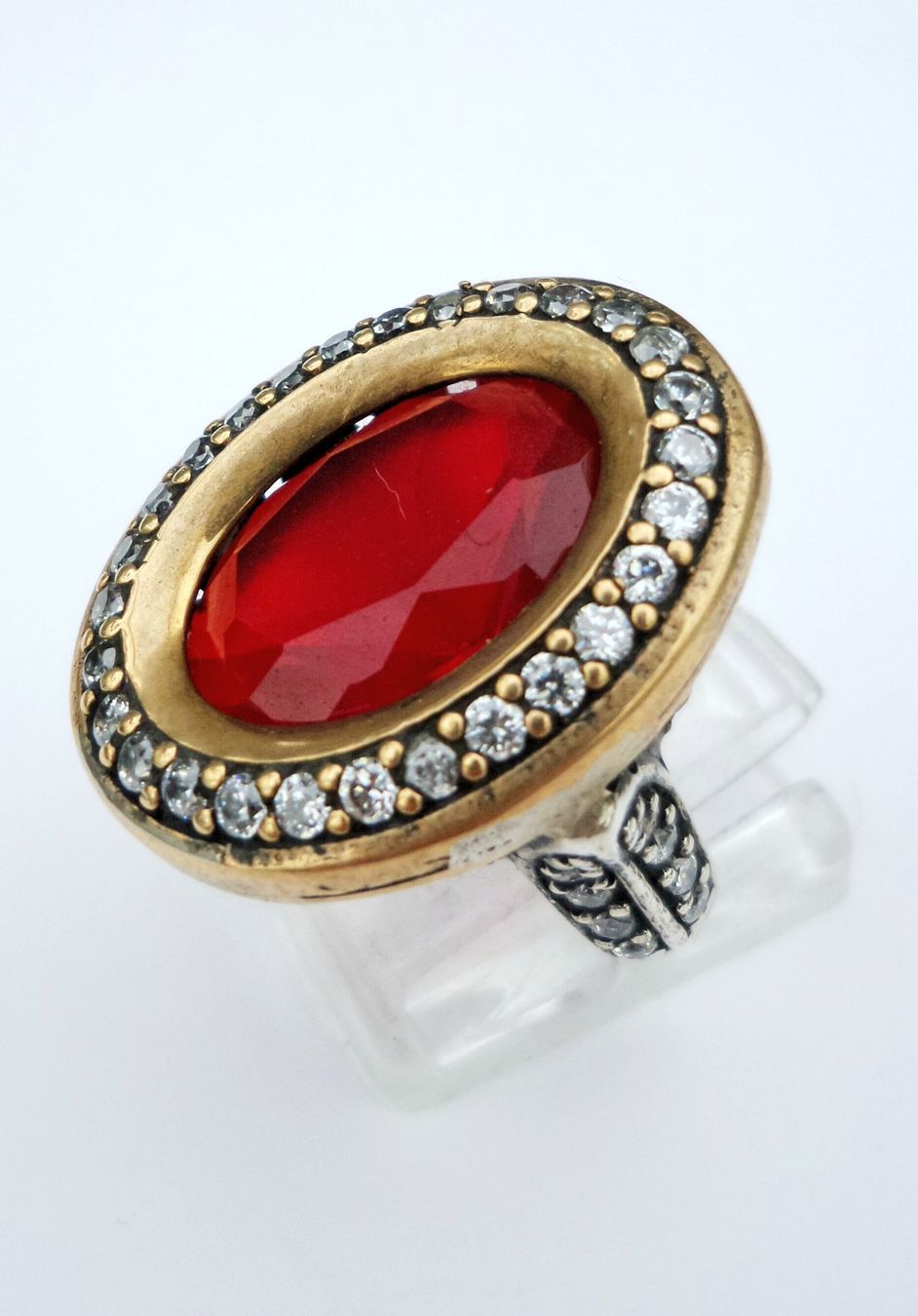 Anelli: Ring mit rotem Edelstein Grösse 55 – Nuovo (secondo la descrizione) da Zürich venduto da Benedikt21 2