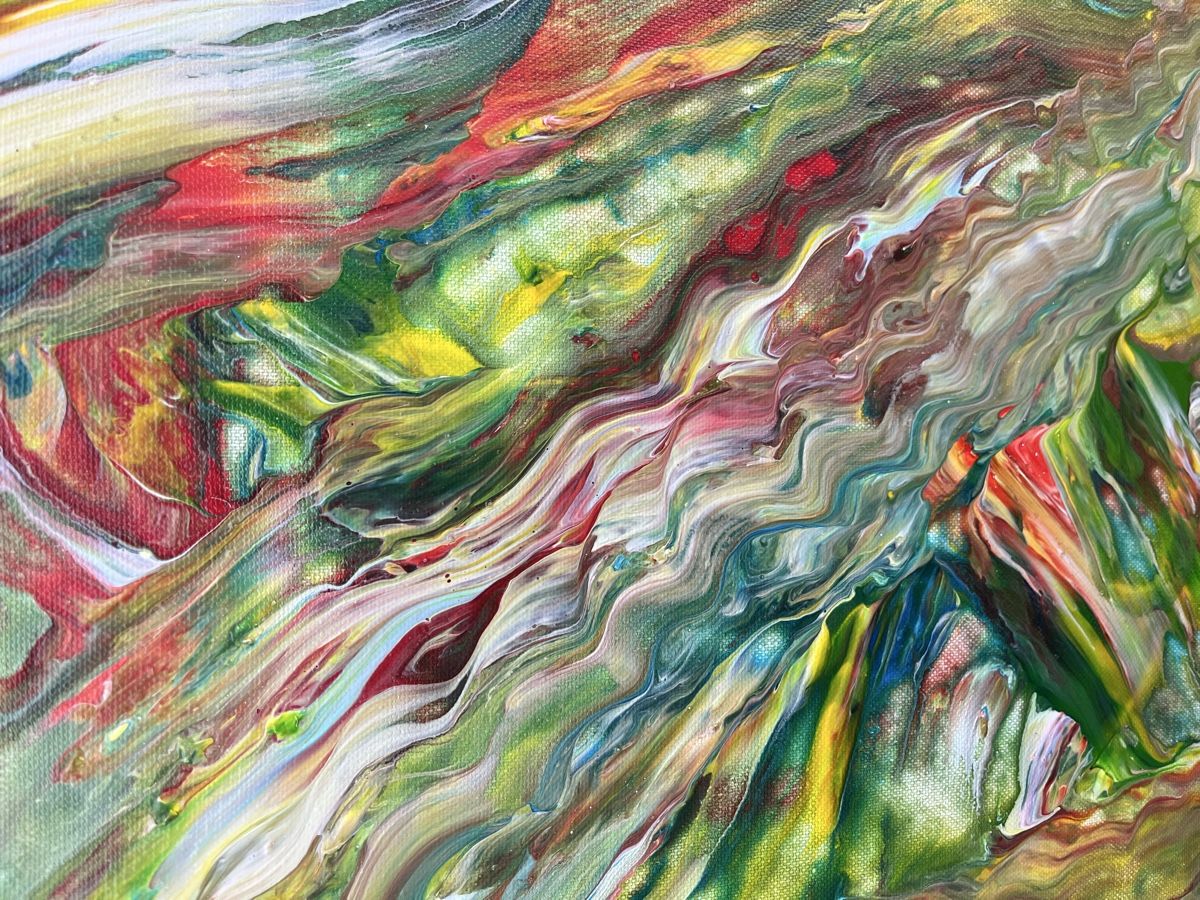 Gemälde: Abstraktes Gemälde, Acrylfarben, 30x40 cm, Unikat – Neu (gemäss Beschreibung) aus Hochdorf von Jasminurschel 1
