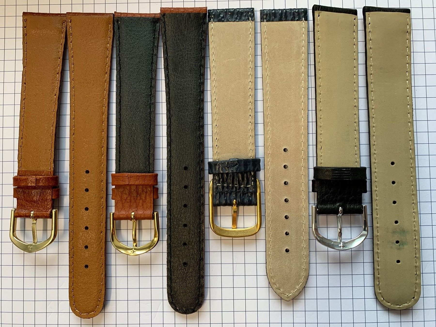 Bracciali & Braccialetti: 4 Stück 20mm Uhrenarmband Leder, extra lang – Nuovo (secondo la descrizione) da Courlevon venduto da Poleposition 7