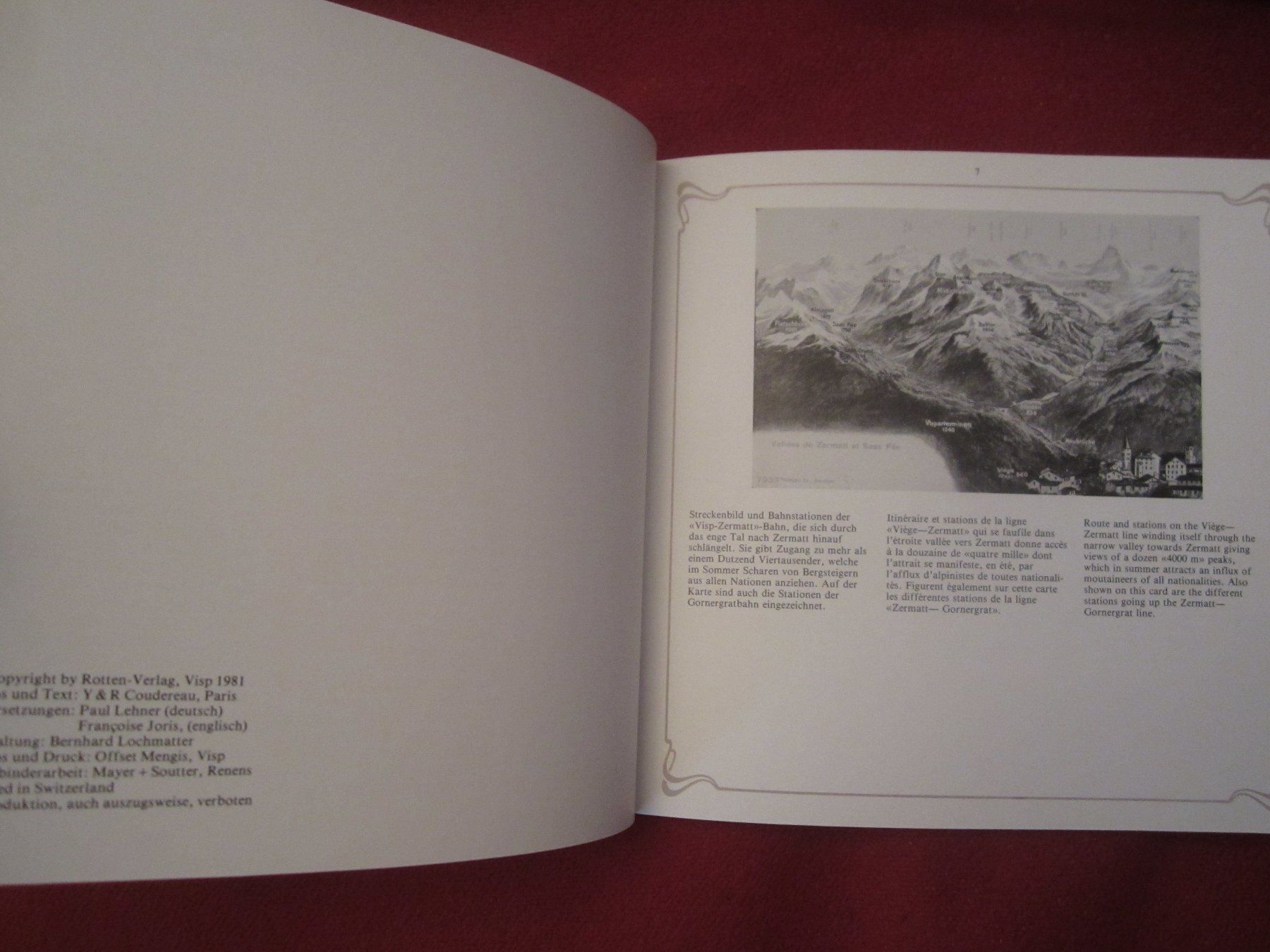 Livres: 2x Zermatt Bücher, alte Ansichtskarten, Walliser Alpen – D'occasion à Volketswil par nemo2000 2