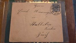 1892 Deutsches Reich Brief von Strassbourg nach Stallikon