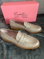 Klassischer Loafer, NEU, Gr39, Leder, stone Farbe, aus Span