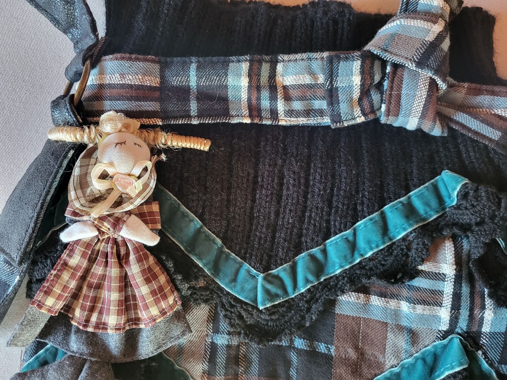 Taschen: hübsche Tasche gemischt Samt, Stoffe, gestrickt – Neu (gemäss Beschreibung) aus Zürich von sahaara01 4