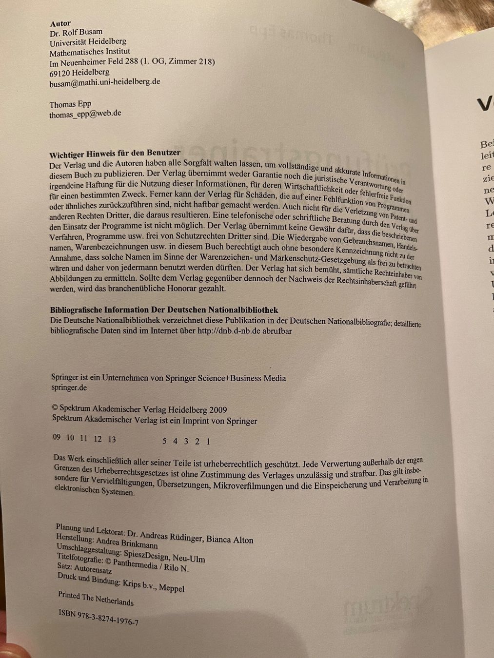 Libri: Prüfungstrainer Lineare Algebra von Rolf Busam – Nuovo (secondo la descrizione) da Veltheim AG venduto da kronecker 1