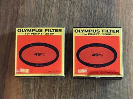 Zwei Olympus Filter 49mm for PEN FT/35SP neuwertig