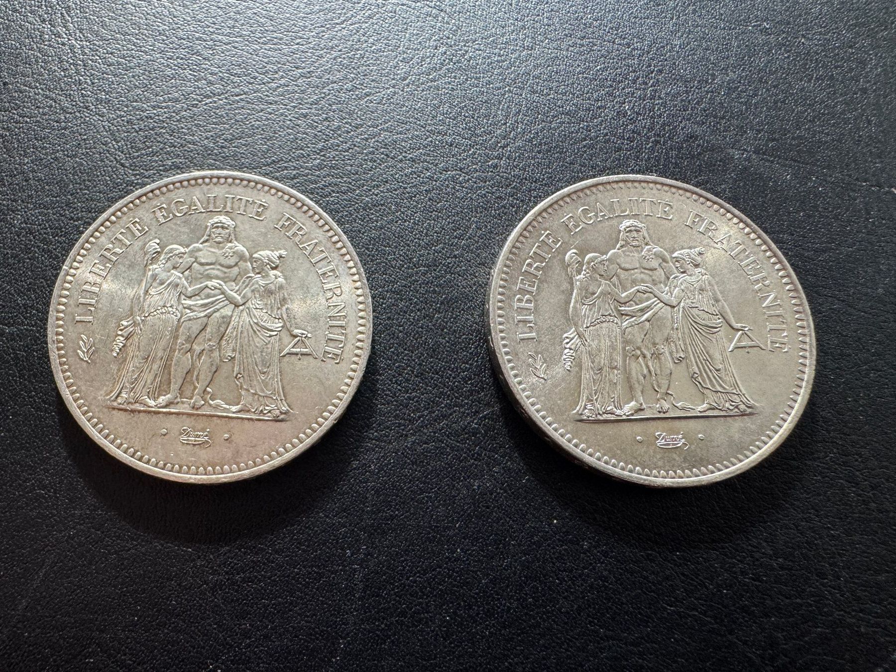 Alle Münzen: 2 pièces 50 Francs Hercule Argent – Neu (gemäss Beschreibung) aus Petit-Lancy von tonos 1