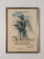 Kriegsmobilmachung Urkunde 1939-1945, vintage