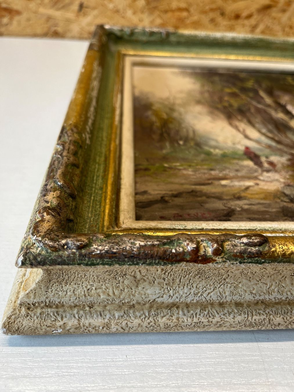 Gemälde: Gemälde / Waldweg signiert Bruzzi?     (ID M406) – Gebraucht aus Gelterfingen von art-and-more 6