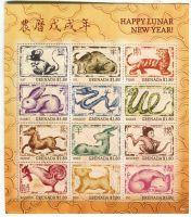 Block "Chinesische Horoskop". Grenada