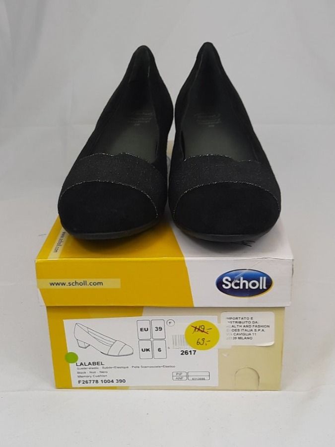 Scholl Scarpe da donna: SCHOLL Blockabsatz Pumps Black Suede elastic Gr. 40 – Nuovo e nell'imballaggio originale da Seuzach venduto da VT-Collections1 6