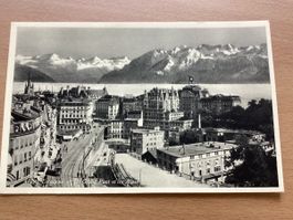 AK Lausanne-Le Grand Pont et les Alpes