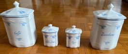 4x Vintage Vorratsdosen Laveno Keramik Italien Art Déco