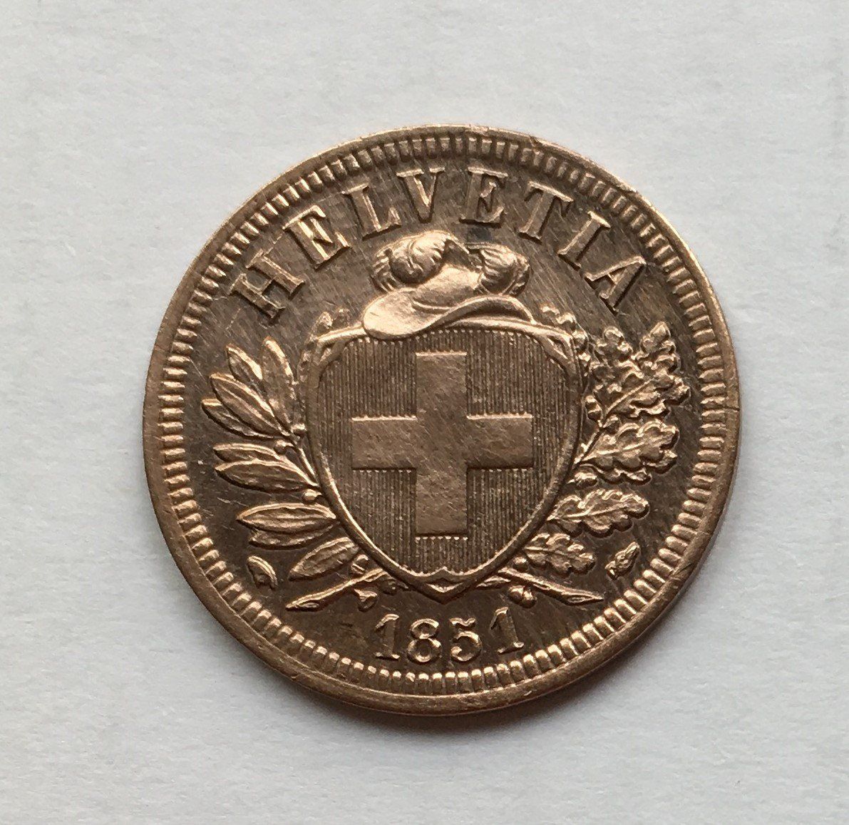 Tutti le monete: 1851 2 Rappen -unz – Usato da Kirchberg SG venduto da Helveticus00