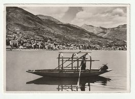 Alte Postkarte 1949, Traditionelles Lucia-Boot