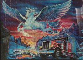 Gerahmtes Leuchtpuzzle "Pegasus & Truck" Star Line Super 200