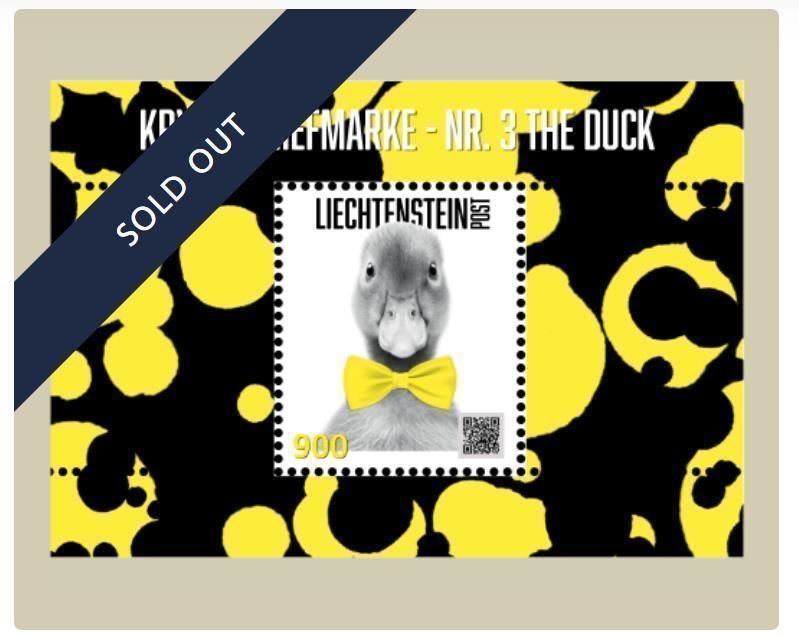 Alle Briefmarken: Crypto Stamp - Nr. 3 The Duck Pink – Neu und originalverpackt aus Baar von CryptoShop 1