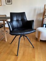 Pfister Stuhl Leder schwarz drehbar