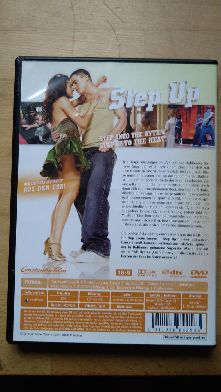 Alle DVDs: DVD Step up – Gebraucht aus Gelterkinden von martinom 1