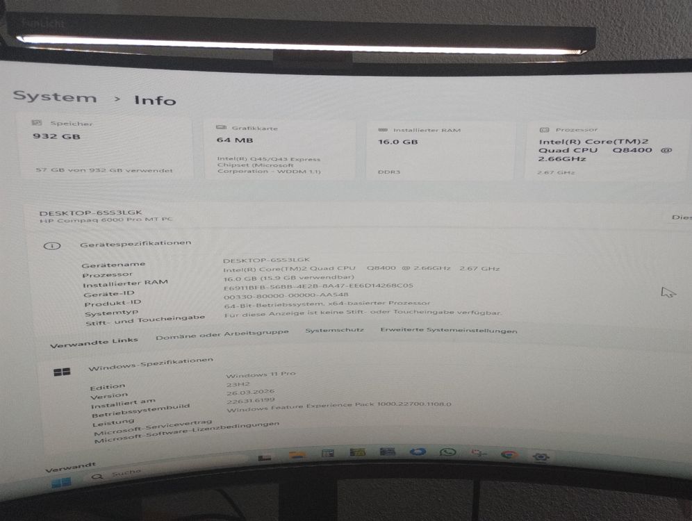 HP Compaq 6000 Pro MT PC mit Windows 11 Pro (Gebraucht) in Weisslingen ...