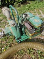 Benzin Wasserpumpe mit Schlauch gebraucht grün