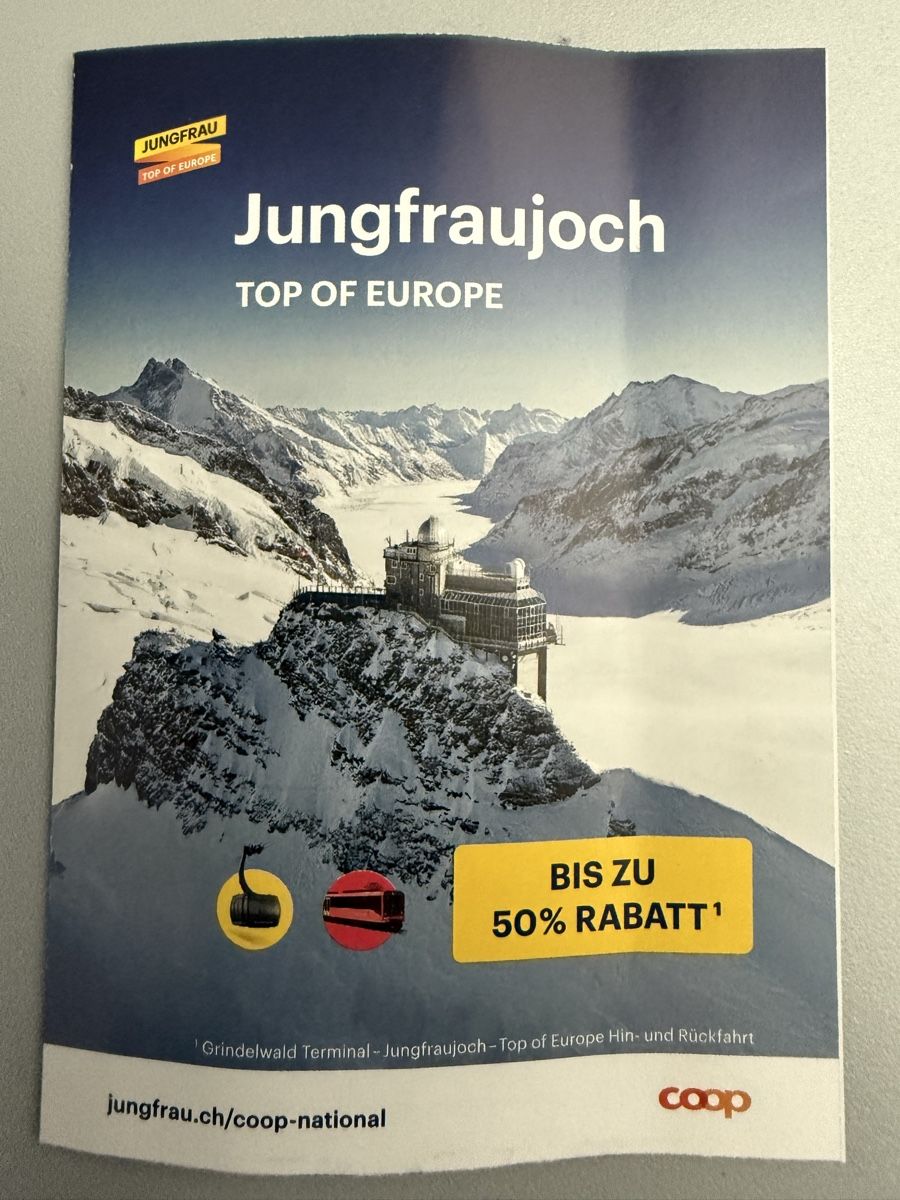 Buoni: Rabattgutschein Jungfraujoch – Nuovo (secondo la descrizione) da Heimberg venduto da Barb5705