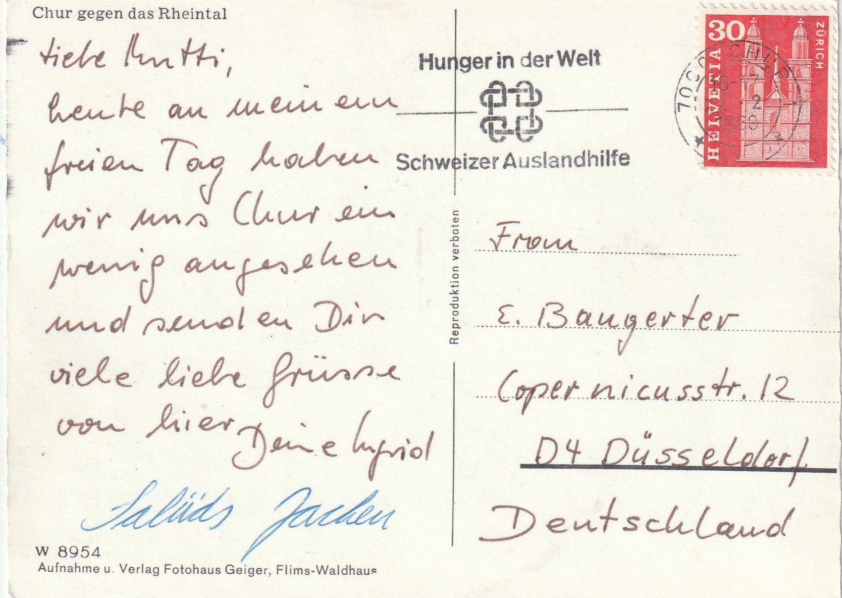 Cartoline postali: Chur alte Karte – Usato da Lumbrein venduto da made02 1