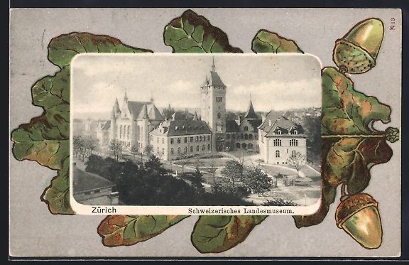 Ansichtskarten: Zürich, Schweizerisches Landesmuseum, E – Gebraucht aus Berlin von bartko-reher