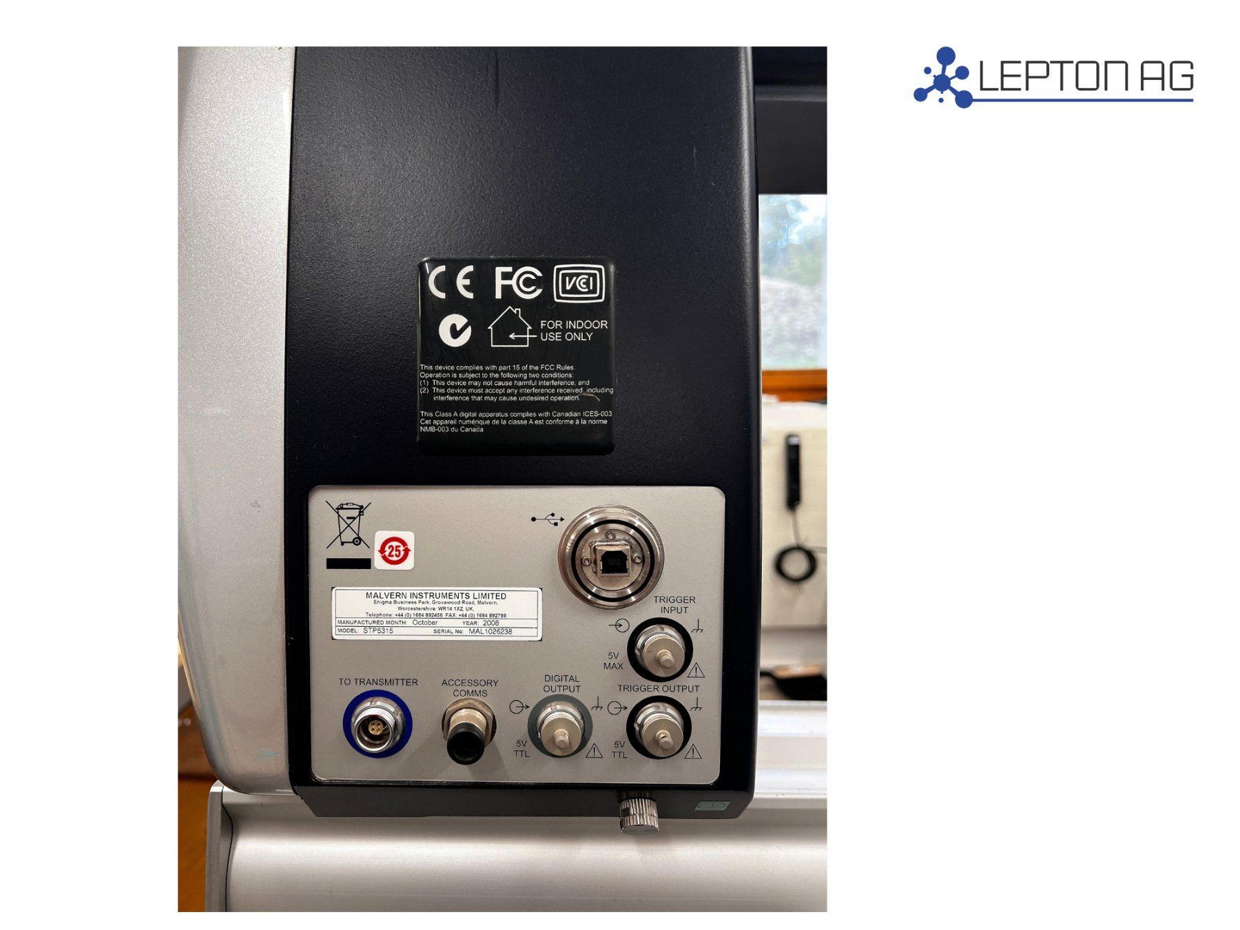 Accessori da laboratorio: Malvern Instruments Spraytec STP5315 Particle Size Analyzer – Usato da Niederdorf venduto da LeptonAG_Labor 6