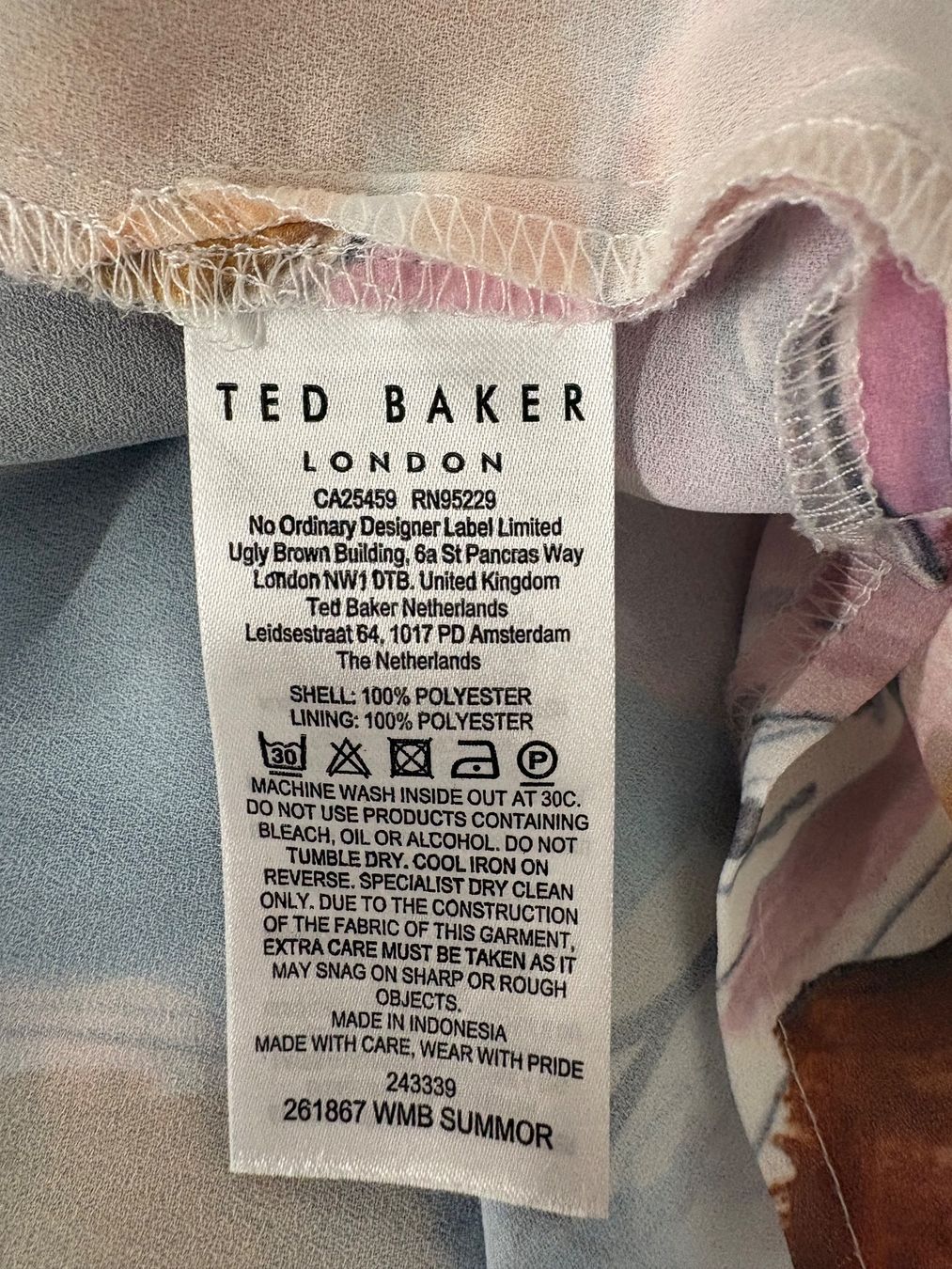 Top: Ted Baker Süsses Sommer Top Muster M rosa bunt – Nuovo (secondo la descrizione) da Regensdorf venduto da secondchancefashion 6