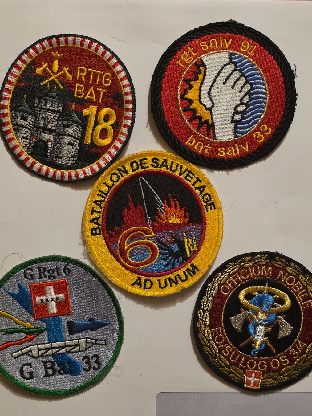 Schweizer Armee Plaketten & Abzeichen: 5x Badges Rettungs Originaux – Gebraucht aus Prangins von AdjEM08